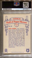 Yogi Berra Donruss Hall of Fame Autographed Baseball Card (PSA)