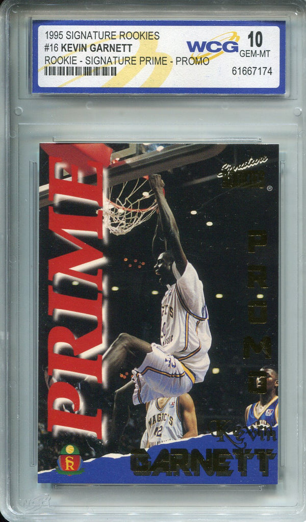 Kevin Garnett 1995 Signature Rookies Prime Promo Rookie Card (WCG 10)