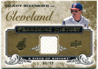 Grady Sizemore Franchise History Upper Deck Jersey Card 68/99