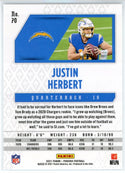 Justin Herbert 2020 Panini Phoenix Rookie Card #70