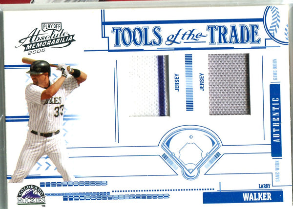 Larry Walker 2005 Donruss Double Patch Card #12/150