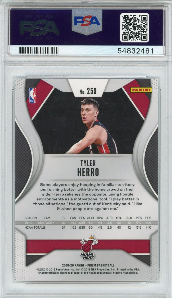 Tyler Herro 2019 Panini Prizm Card #259 (PSA)