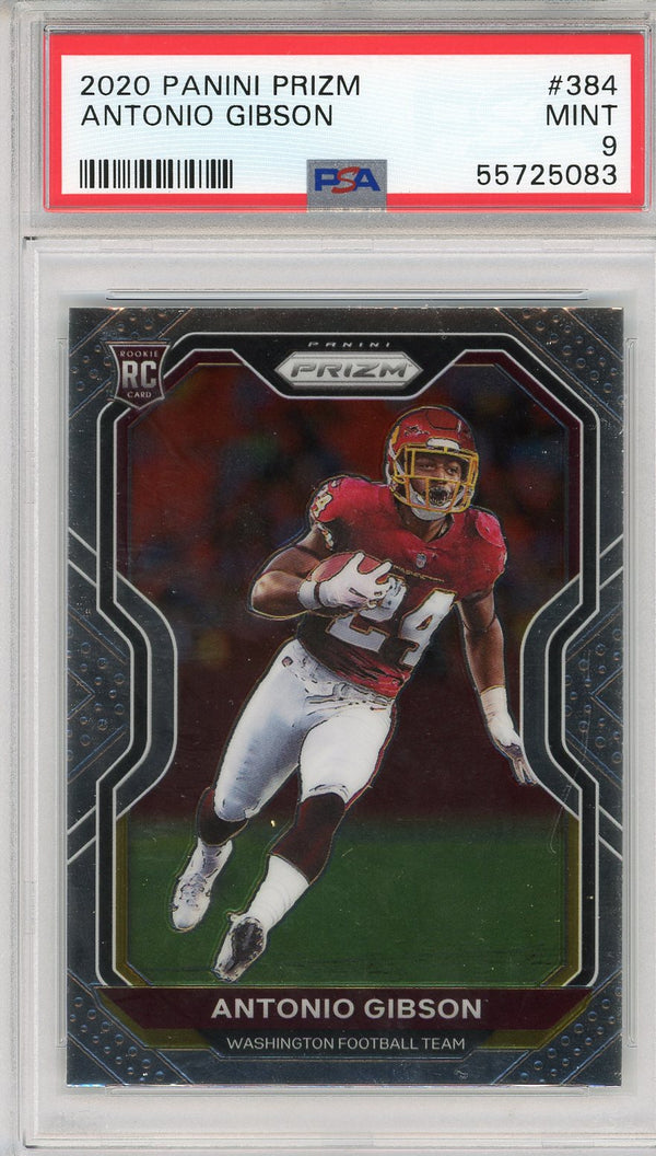 Antonio Gibson 2020 Panini Prizm Rookie Card #384 (PSA)