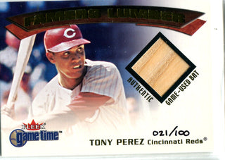 Tony Perez 2001 Fleer Game-Used Bat Card