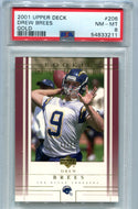 Drew Brees 2001 Upper Deck Gold #112 PSA NM-MT 8 RC POP 2 /50