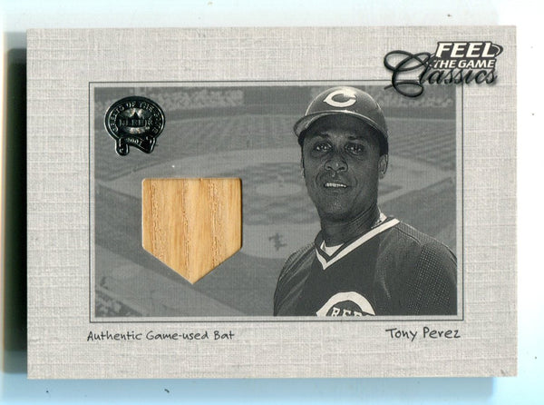 Tony Perez 2001 Fleer Feel The Game Classics Bat Card