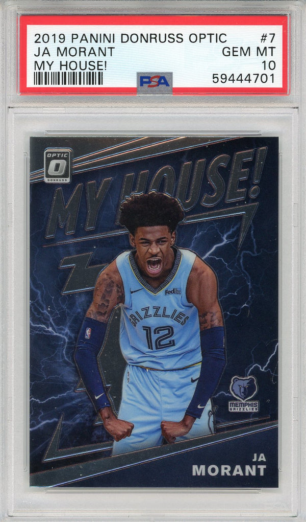 Ja Morant 2019 Panini Donruss Optic My House Rookie Card #7 (PSA)