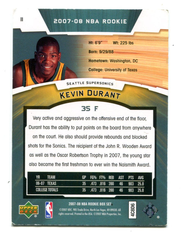 Kevin Durant 2007-08 Upper Deck #11 NBA Rookie Card