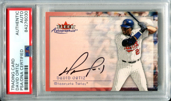 David Ortiz Autographed 2000 Fleer Card (PSA)