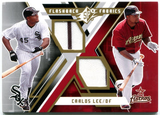 Carlos Lee SPx Flashback Fabrics Duel Jersey Card 2009