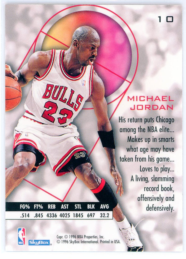 Michael Jordan 1996 Skybox EXi Card #10