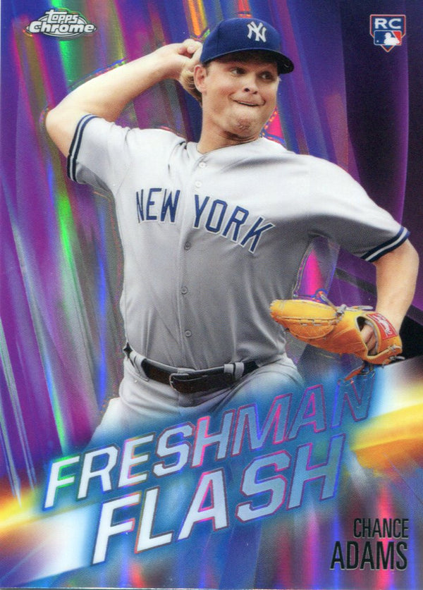 Chance Adams 2019 Topps Chrome Freshman Flash Rookie Card