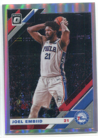 Joel Embiid 2019-20 Panini Donruss Optic Prizm Card