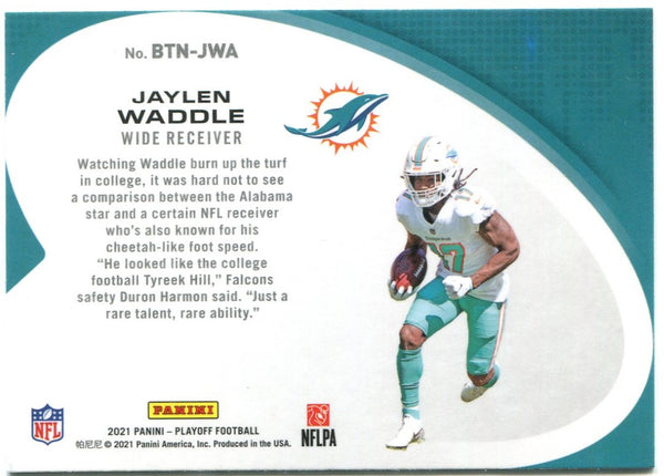 Jaylen Waddle Panini Playoff Behind the Numbers Rookie 2021