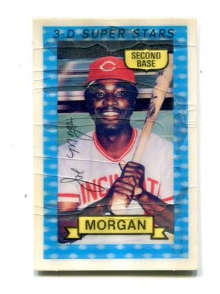 Joe Morgan 1974 Kellogg's 3-D Superstars Cincinnati Reds #36 Card