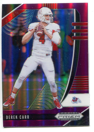 Derek Carr 2020 Panini Prizm Draft Picks Purple Prizm Card