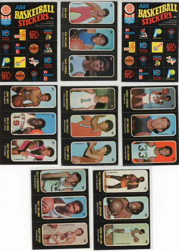 1971-72 Topps Trio Set of 26 Cards