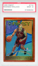 Rasheed Wallace 1995 Topps Finest Card #114 (PSA Mint 9)