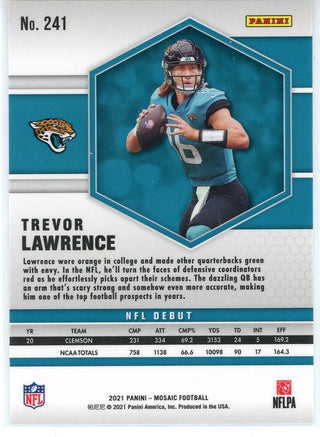 Trevor Lawrence 2021 Panini Mosaic NFL Debut Rookie Card #241