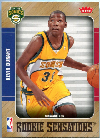 Kevin Durant 2008 Fleer #RS-2 Rookie Sensations Card