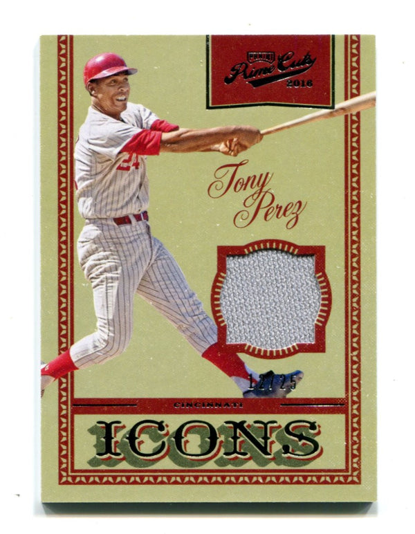 Tony Perez 2016 Panini Prime Cuts Icons Jersey Card #IJTP