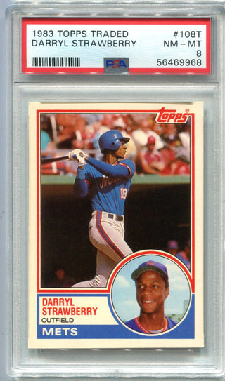 Darryl Strawberry 1983 Topps Traded #108T PSA NM-MT 8