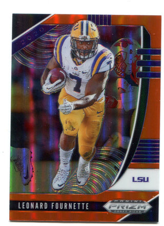 Leonard Fournette 2020 Panini Prizm Draft Picks Orange Prizm Card