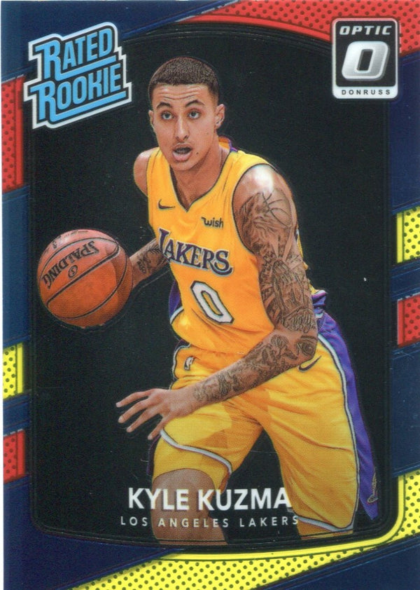 Kyle Kuzma 2017-18 Panini Donruss Optic Red & Yellow Rated Rookie Card