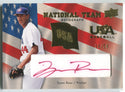 Tyson Ross 2008 Upper Deck Team USA Jersey Autographed Card #36/50