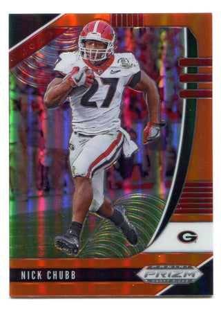 Nick Chubb 2020 Panini Prizm Draft Picks Orange Prizm Card