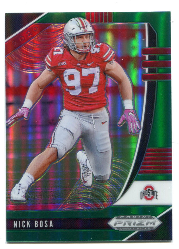 Nick Bosa 2020 Panini Prizm Draft Picks Green Prizm Card