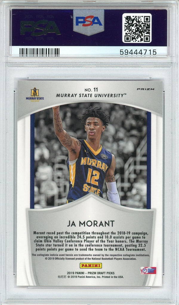 Ja Morant 2019 Panini Prizm DP Pink Pulsar Rookie Card #11 (PSA)