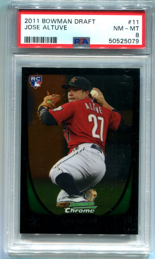 Jose Altuve 2011 Bowman Draft #11(PSA NM-MT 8) Card