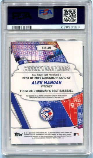 2019 Bowmans Best Alek Manoah Rookie Auto PSA 10 #B19AM