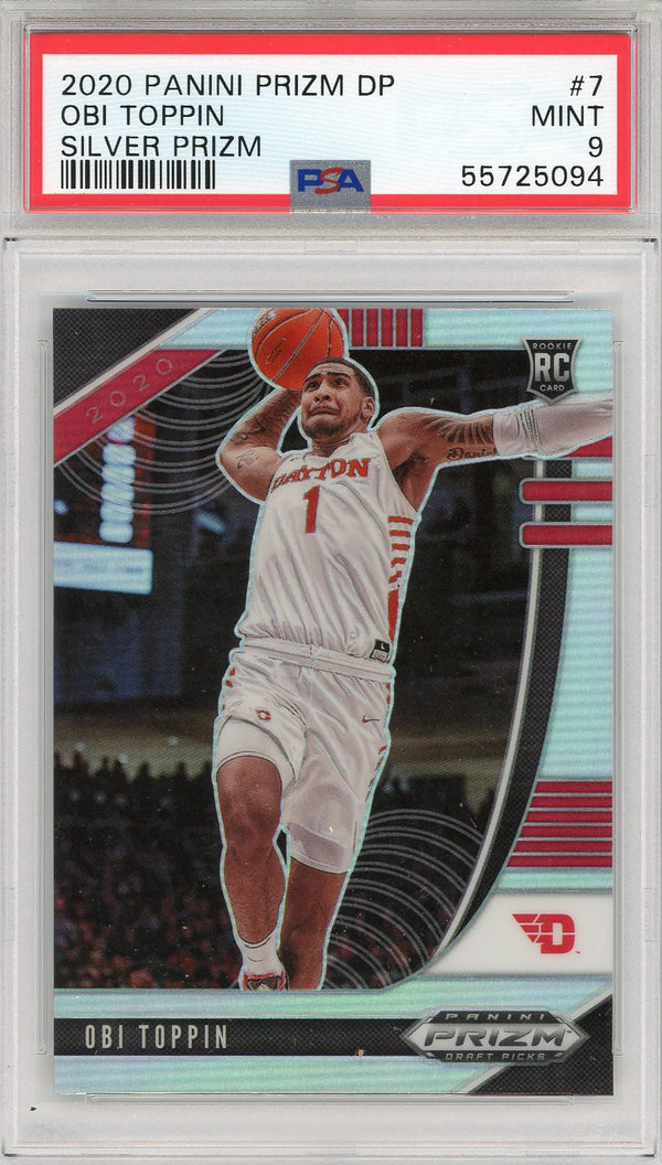 Obi Toppin 2020 Panini Prizm Draft Pick Silver Prizm Rookie Card #7 (PSA)