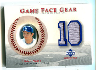 Hideo Nomo 2003 Upper Deck Game Face Gear #GGHN Bat Card