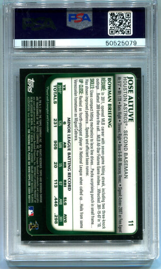 Jose Altuve 2011 Bowman Draft #11(PSA NM-MT 8) Card