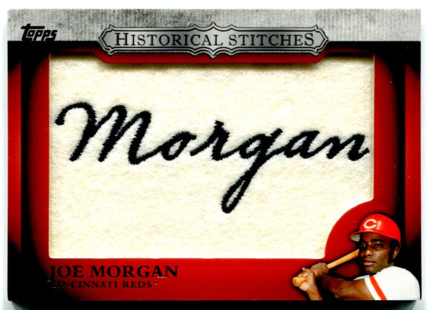 Joe Morgan Topps Historical Stiches Replica Jersey Patch Card #HS-JM