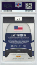 James Wiseman 2020 Panini Prizm Draft Pick Red Cracked Ice Rookie Card #97 (PSA)