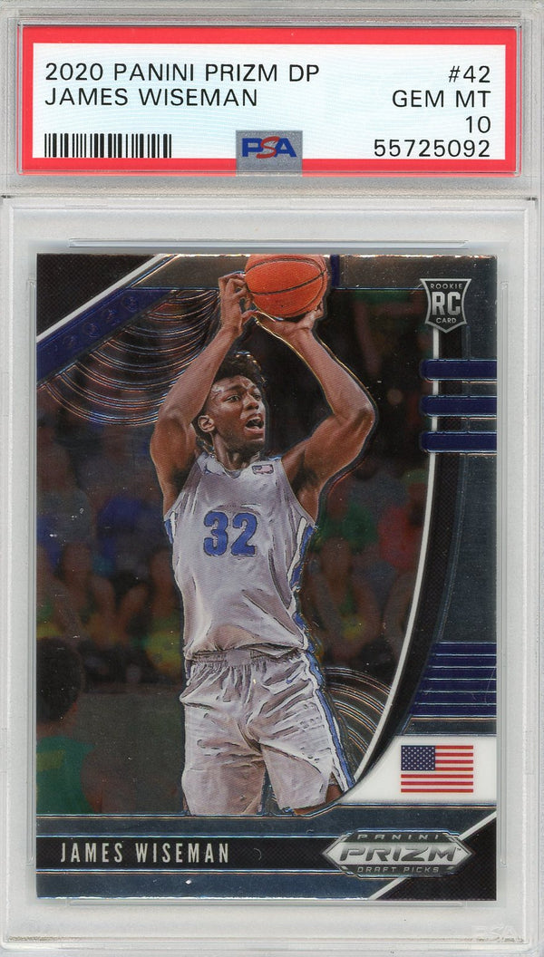 James Wiseman 2020 Panini Prizm Draft Pick Rookie Card #42 (PSA)