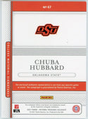 Chuba Hubbard Autographed 2021 Panini National treasures Collegiate Rookie Jersey Card