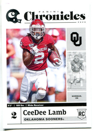 CeeDee Lamb 2020 Panini Chronicles Draft Picks Rookie Card