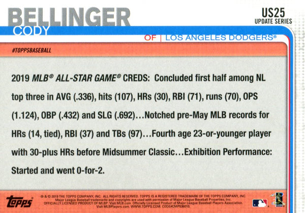 Cody Bellinger 2019 Topps Card