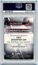 2018 Finest Sandy Alcantara Auto Green Wave Refractor 73/99 PSA 10