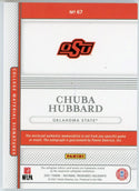 Chuba Hubbard Autographed 2021 Panini National Treasures Collegiate Rookie Jersey Card