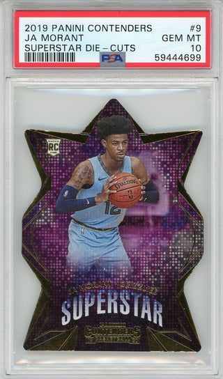 Ja Morant 2019 Panini Contenders Superstar Die Cut Rookie Card #9 (PSA)