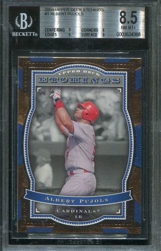 Albert Pujols 2004 Upper Deck Etchings (Beckett) Graded NM 8.5