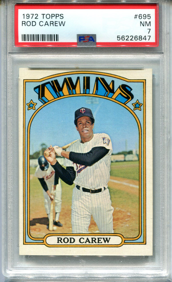 Rod Carew 1972 Topps #695 PSA NM 7 Card