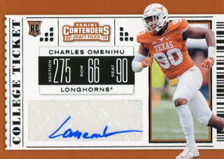 Charles Omenihu Autographed 2019 Contenders Draft Rookie Card