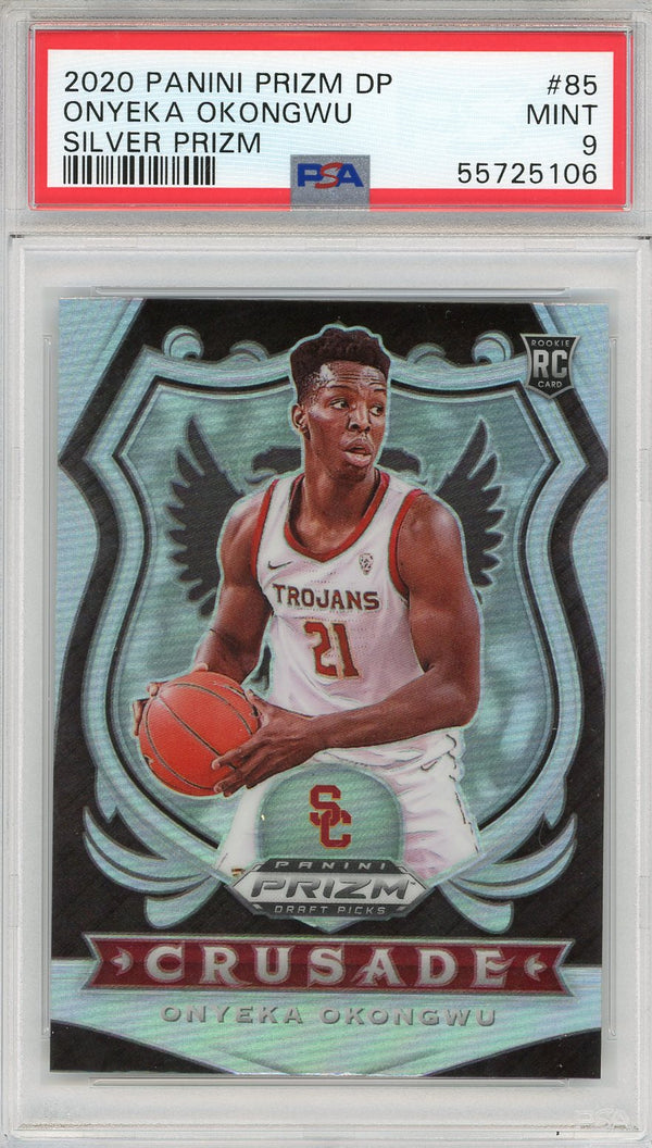 Onyeka Okongwu 2020 Panini Prizm Draft Pick Silver Prizm Rookie Card #85 (PSA)